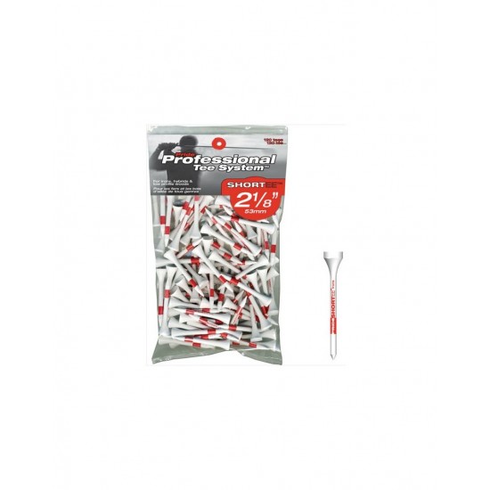 Pride Golf Tee - Tees Shortee 2 1/8 53mm 120 unités Blanc et Rouge