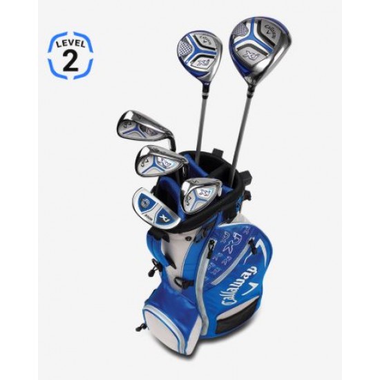 Callaway - XJ2 Blue Level 2 10-Pieces Junior Golf Set | Stand Bag 