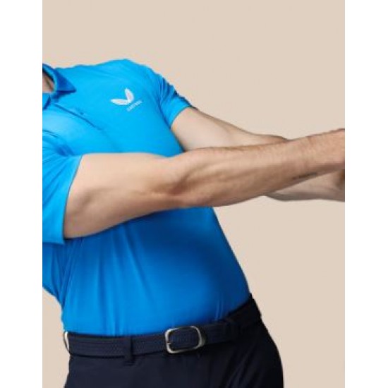 CASTORE - Men’s Golf Striped Short Sleeve Polo Top