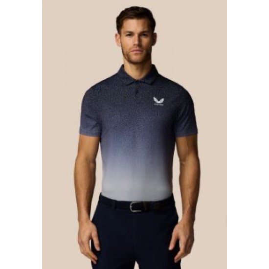CASTORE - Men’s Golf Map Printed Short Sleeve Polo Top