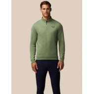 CASTORE Club Classic 1/4 Zip AOP Debossed LS Top 100 Thyme