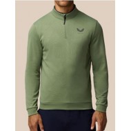 CASTORE Club Classic 1/4 Zip AOP Debossed LS Top 100 Thyme