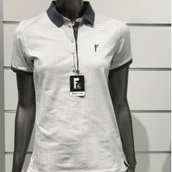Flag - Polo Gris y Blanco