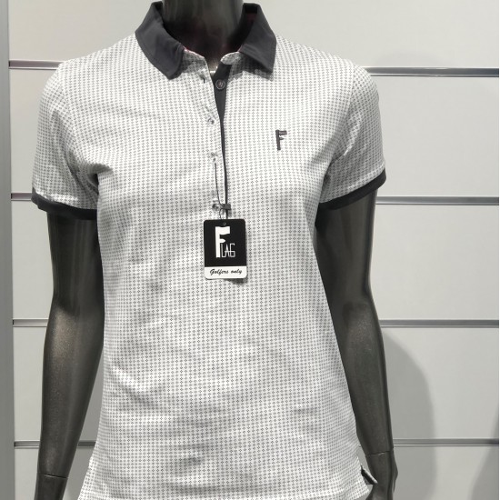 Flag - Polo Gris et Blanc