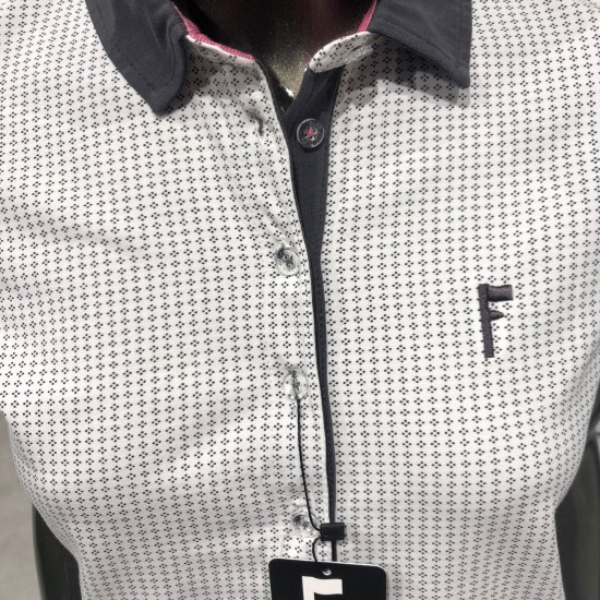 Flag - Polo Gris et Blanc