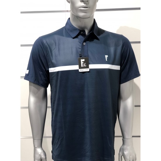Flag - Polo Bleu et Blanc