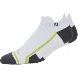 FootJoy - TechD.R.Y. Chaussettes pour homme, à languette enroulable, blanc/gris