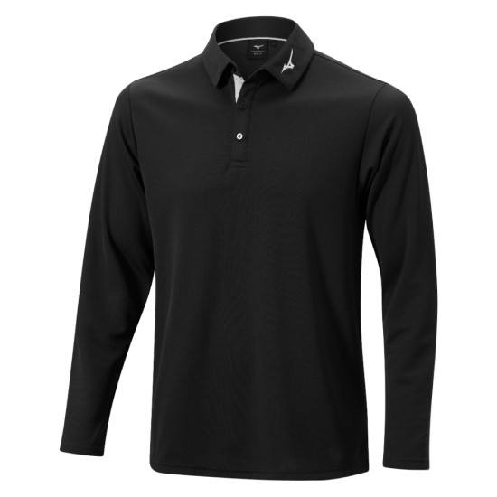 Mizuno - Polo Manche Longue Gris Homme