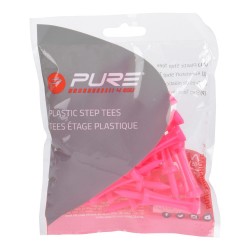 P PURE - Tees de sol en plastique rose 25 pièces - 53 mm - 2,08 pouces