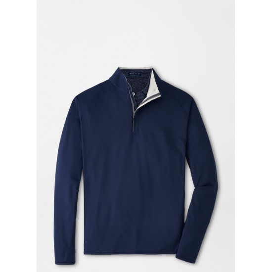 Peter Millar - Stealth Performance Quarter Zip Men Sweater Navy