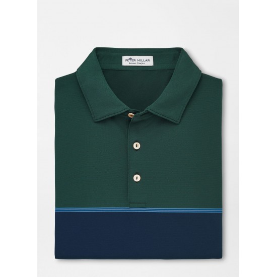 Peter Millar - Tillery Performance Mesh Men Polo Nordic Pine