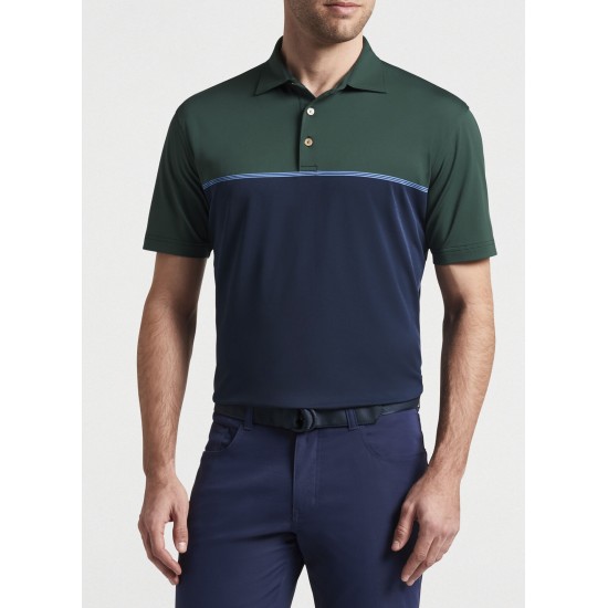 Peter Millar - Tillery Performance Mesh Men Polo Nordic Pine