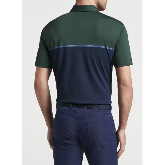 Peter Millar - Tillery Performance Mesh Men Polo Nordic Pine