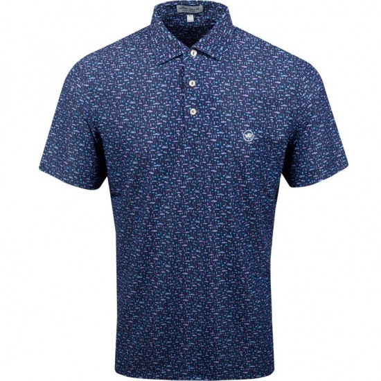 Peter Millar - Fontana Performance Polo Sean Self Collar Navy