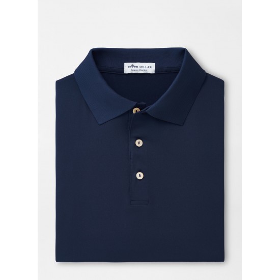 Peter Millar - Solid Stretch Men Polo Navy