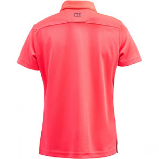 YOGOLF - Cutter& Buck Kelowna Polo Ladies con Logo YoGolf Rosa Fluo