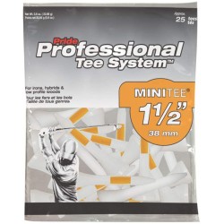 Pride Golf Tee - Tees MiniTee 1 1/2" 38mm 25 unidades Blanco y Naranja