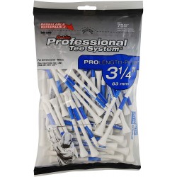 Pride Golf Tee - Tees ProLength-Plus 3 1/4" 83mm 75 unités Blanc et Bleu