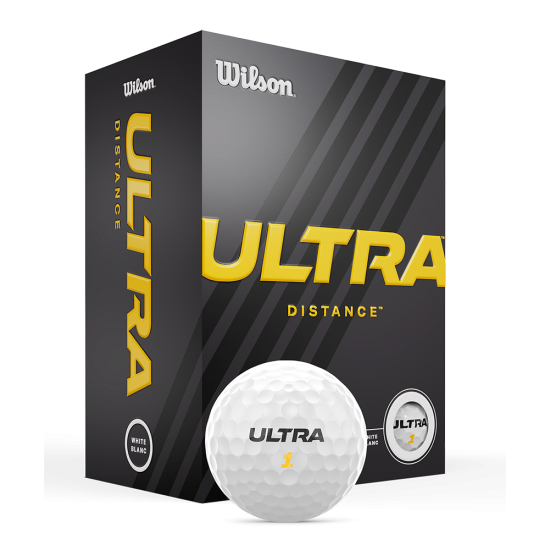 Wilson Staff Balles de Golf, Ultra, Balles de Golf composées de 2 parties, 15 Balles, blanche
