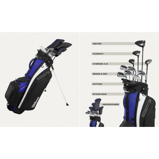 WILSON - Men's PlayerFit™ Steel Complete Set with Stand Bag
