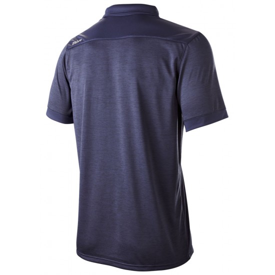Wilson - Mens Stripe Heather Polo Navy