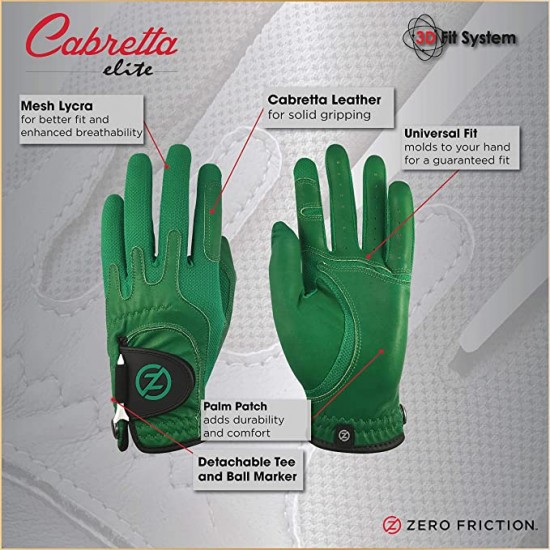 Zero Friction - Gant Compresssion-Fit Technology Synthetic MLH jaune pour droitier