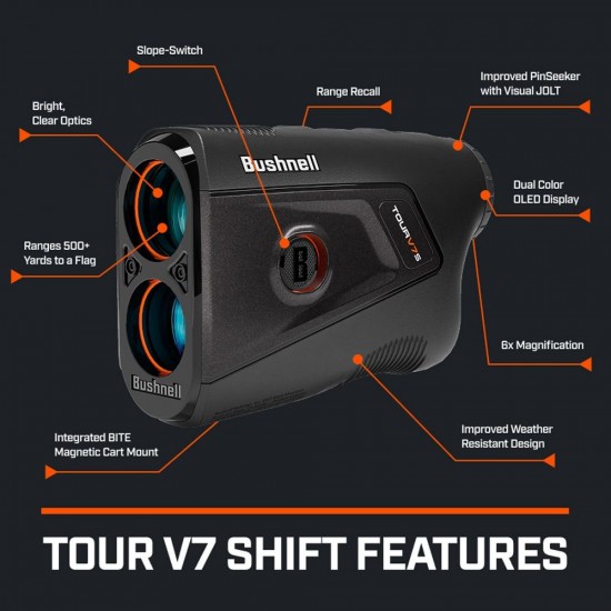 Bushnell - Tour V7 Shift Golf Laser Rangefinder