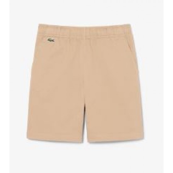LACOSTE - Bermuda chino twill de coton stretch JUNIOR