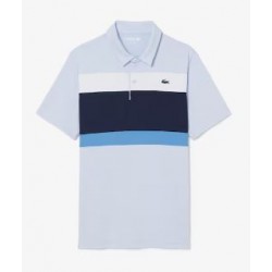 LACOSTE - Polo Golf Ultra Dry stretch color-block    Bleu Clair / Bleu Marine / Blanc • IV4