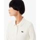 LACOSTE - Camisa de manga larga con cuello acanalado para mujer