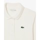 LACOSTE - Camisa de manga larga con cuello acanalado para mujer