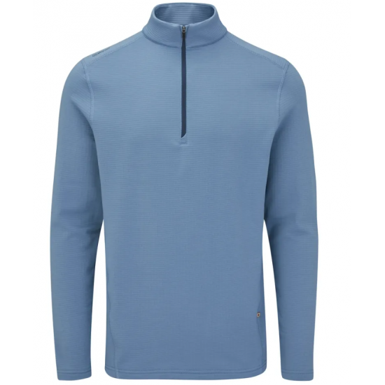 Ping - Edwin Mens Half Zip Midlayer - Stone Blue