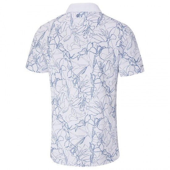 PING - Orlando Men's Printed Polo - White/Stellar
