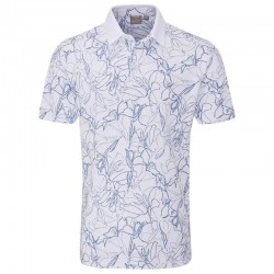 PING - Orlando Men's Printed Polo - White/Stellar