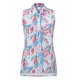 PING - Penola Ladies Printed Sleeveless Polo Shirt