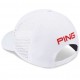 PING - TOUR VENTED DELTA GOLF HAT – WHITE / TANGO