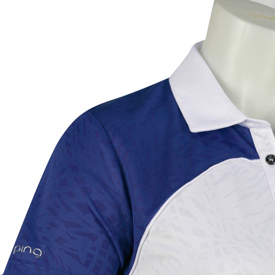 PING - Femme Polo Penelope White/Royal Purple WP7 PING - Femme Polo Penelope White/Royal Purple WP7