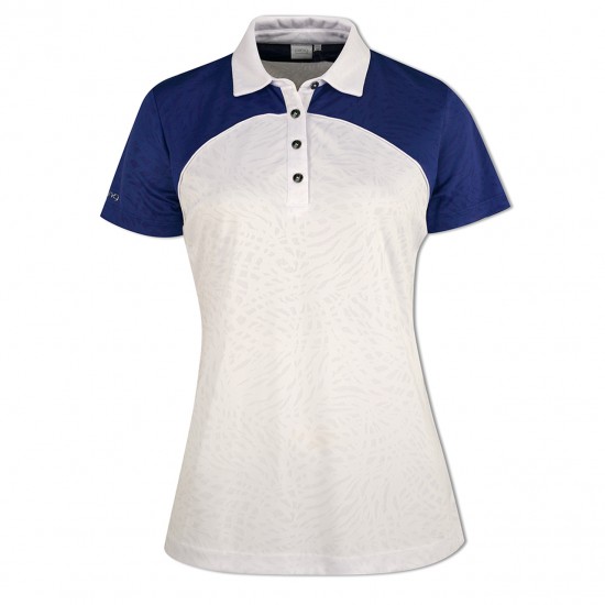 PING - Femme Polo Penelope White/Royal Purple WP7 PING - Femme Polo Penelope White/Royal Purple WP7