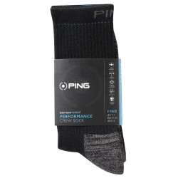 PING - Mitjons Sensorcool Crew 2 Pack Black/Black 99