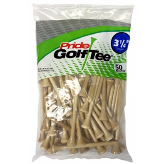 Pride Golf Tee - Tees 3 1/4 83mm 50 unités bois